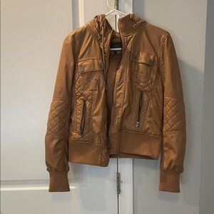 Gi Sono Brown Quilted Bomber Jacket